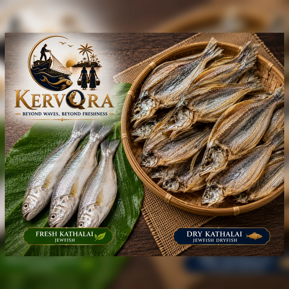 Kathalai Dry Fish (Sun-Dried Jew Fish (Croaker))