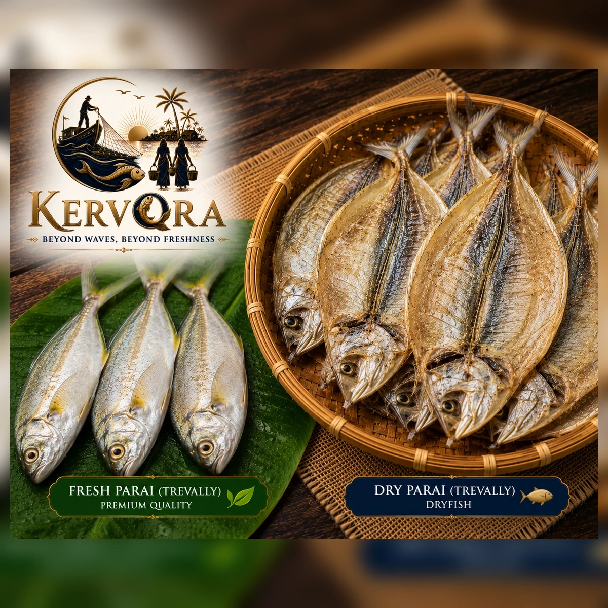 Parai Dry Fish (Sun-Dried Trevally Fish)